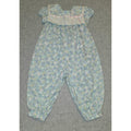 Vintage Floral Romper C.I. Castro & Co. Baby Girl 6 Mo Lace Trim Pink Ribbon