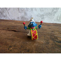 Vintage 1981 Peyo Smurf Drummer Christmas Ornament PVC Figure Drumming Smurf
