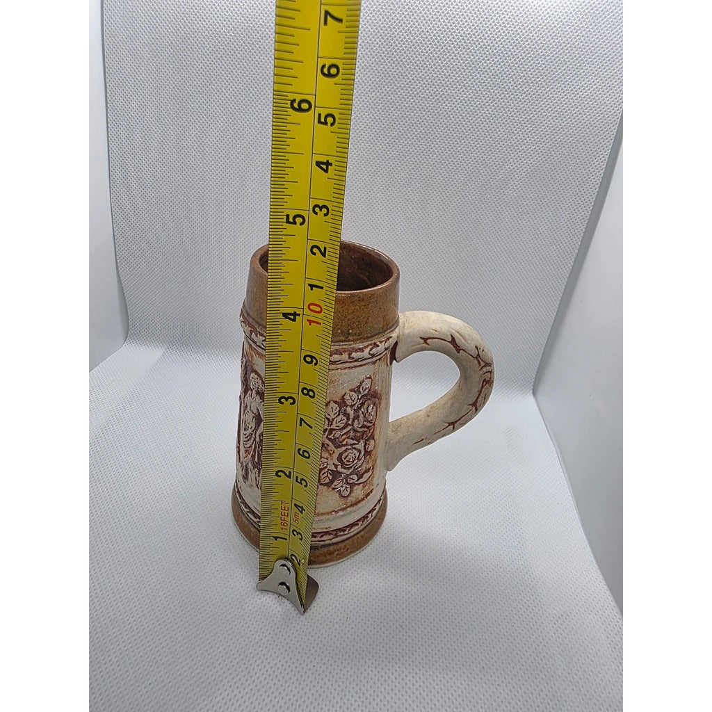Vintage Made in Occupied Japan Ceramic Beer Stein Relief Classical Figures Mug
