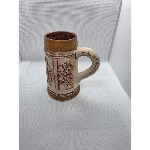 Vintage Made in Occupied Japan Ceramic Beer Stein Relief Classical Figures Mug