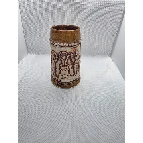Vintage Made in Occupied Japan Ceramic Beer Stein Relief Classical Figures Mug